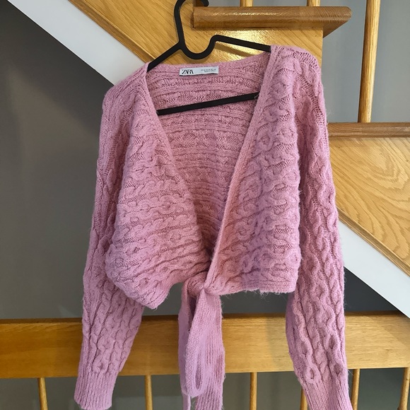 Zara Knit Wrap Sweater - Picture 2 of 9